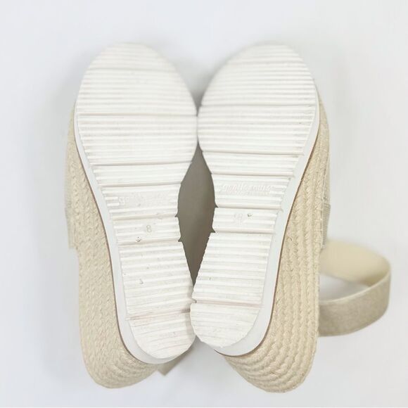 Gentle Souls CRISTA Gold Leather Tan Woven Open Toe Espadrille Wedge Sandals - Picture 11 of 16